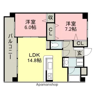 グランシャトー【5階】の間取り