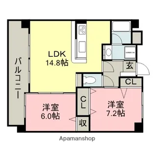 グランシャトー【5階】の間取り