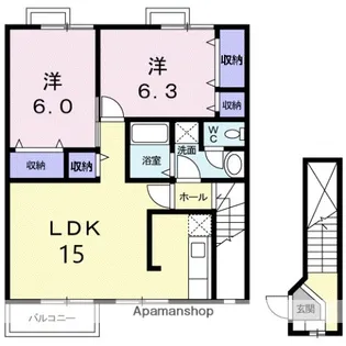 プラシード・カーサⅠ【2階】の間取り