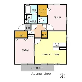 グランシャリオ【2階】の間取り