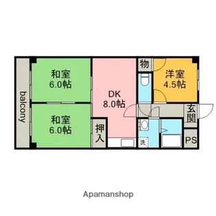 フラワー松本Ⅲ【3階】の間取り