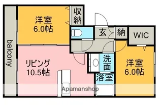 愛知県名古屋市守山区桔梗平3丁目【アパート】の間取り