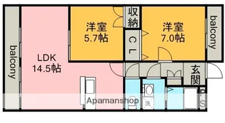 ハイツK&S【2階】の間取り