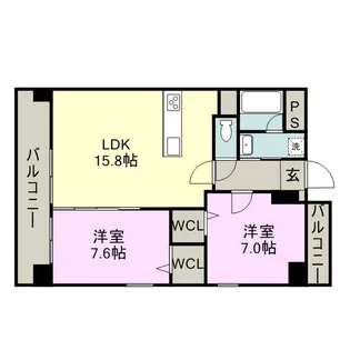 グランドゥール出川【3階】の間取り