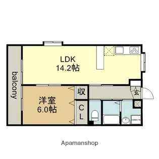 メゾンドブリック2【2階】の間取り