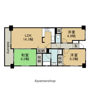 王子ホームズ春日井【4階】の間取り