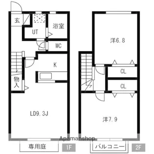 グランシャリオ【1階】の間取り