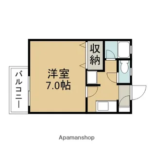 カーサ中央【1階】の間取り