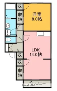 エクセル大留【2階】の間取り