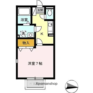 プリシェール小木田【1階】の間取り