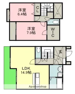 グランコートS【1階】の間取り