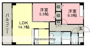 クレセール ウェスト【3階】の間取り