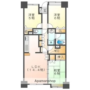 メイツ高森台【4階】の間取り