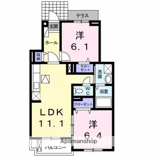 サン ラフィーネ【1階】の間取り