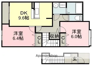シュヴァル・ブラン【2階】の間取り