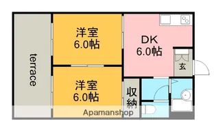 ビューカムエイト【1階】の間取り