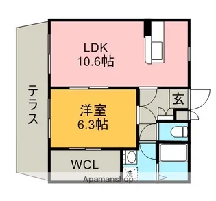 カーサヴェルテ【2階】の間取り