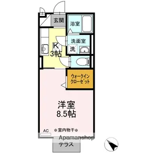 メゾン富貴【1階】の間取り