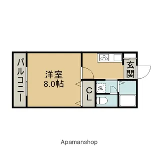 KEコーポ桃山【1階】の間取り