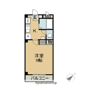 1Kの間取り画像