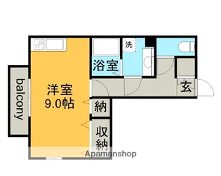 ジーニアル中田【1階】の間取り