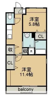ブルーメンガーデン【1階】の間取り