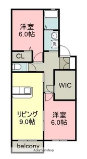 ガーデンコート出川【2階】の間取り
