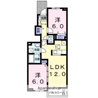 セレーナいずみ【1階】の間取り