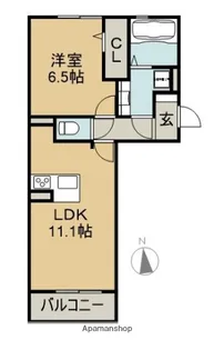 シャルムPEONY【1階】の間取り