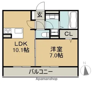 シャルムPEONY【2階】の間取り