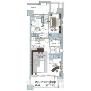 プラウドタワー春日井【7階】の間取り