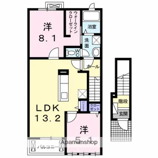ベル ソレイユ Ⅱ【2階】の間取り