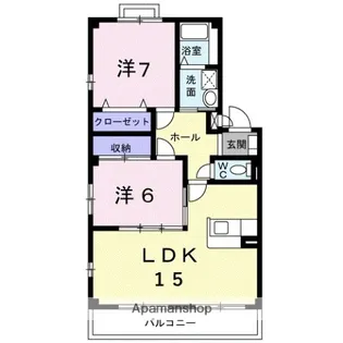 サンライトKⅡ【3階】の間取り