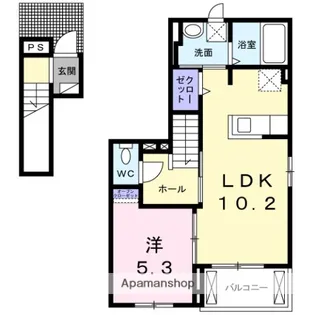 プリムローズ【2階】の間取り