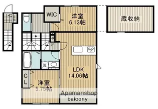 PARK SIDE TERRACE【2階】の間取り