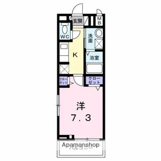 エザンス川北【3階】の間取り