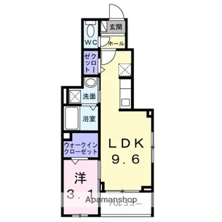 リガーレ シダミ【1階】の間取り