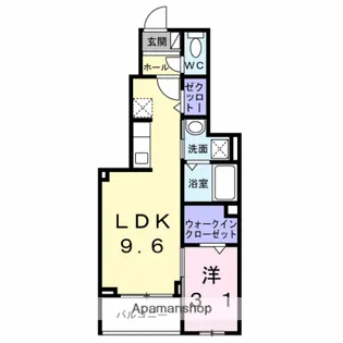 リガーレ シダミ【1階】の間取り