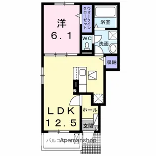 薬師プリート【1階】の間取り