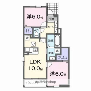 スワンテラス【1階】の間取り