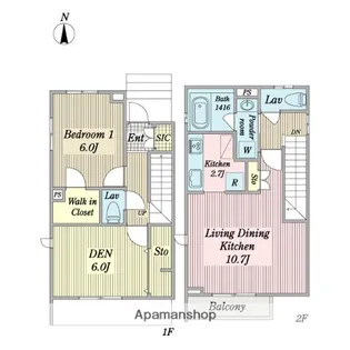 愛知県春日井市高蔵寺町北4丁目【一戸建】の間取り