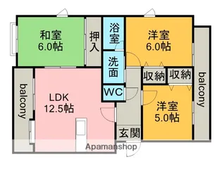 アクシス【4階】の間取り