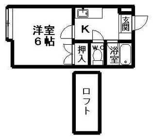 戸崎ハイツB【1階】の間取り