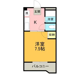 ハイツMO【D-1号室】の間取り