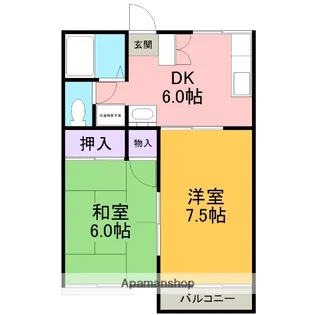 グリーンハイツA【A201号室】の間取り