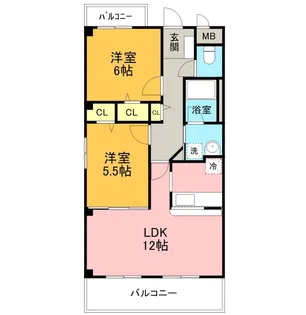 サンセールNY【1階】の間取り