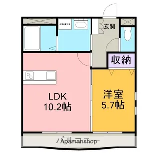 シャルル大宗【203号室】の間取り