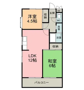 愛知県岡崎市朝日町4丁目【アパート】の間取り