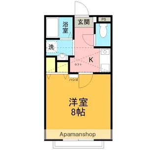 ハートヒルズ稲熊【203号室】の間取り