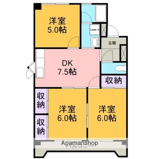 神領マンション【304号室】の間取り